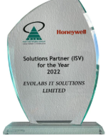 Honeywell Solutions Partner ISV of the Year 2022 glass award
