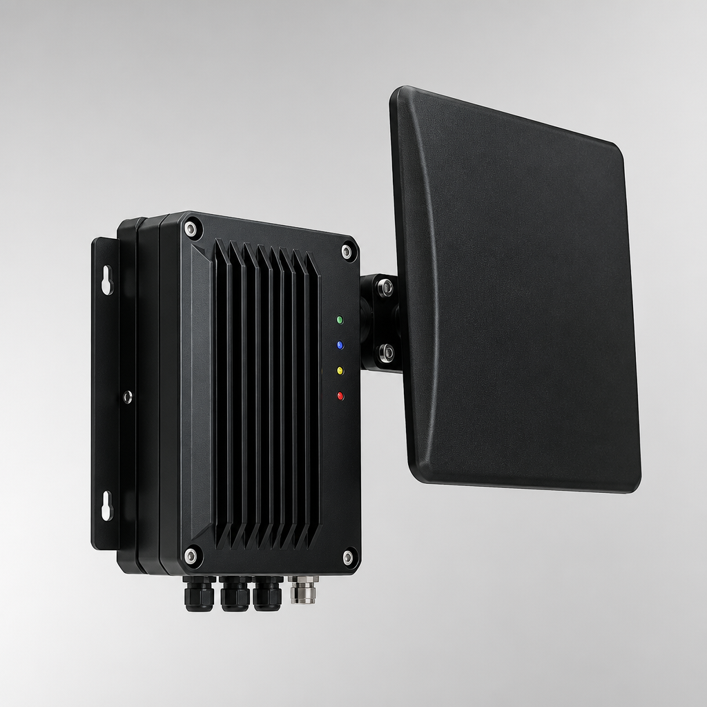 Fixed RFID reader for warehouse portals and asset tracking